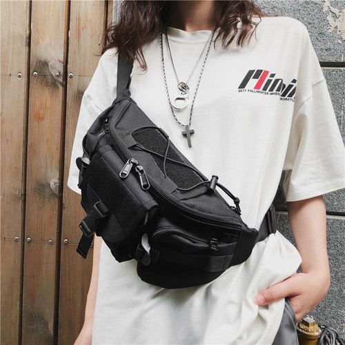 Stylish street style men's and women's backpacks, tactical hip-hop functional chest bags, trendy waist bags, casual outdoor sports bags, dead fly bags