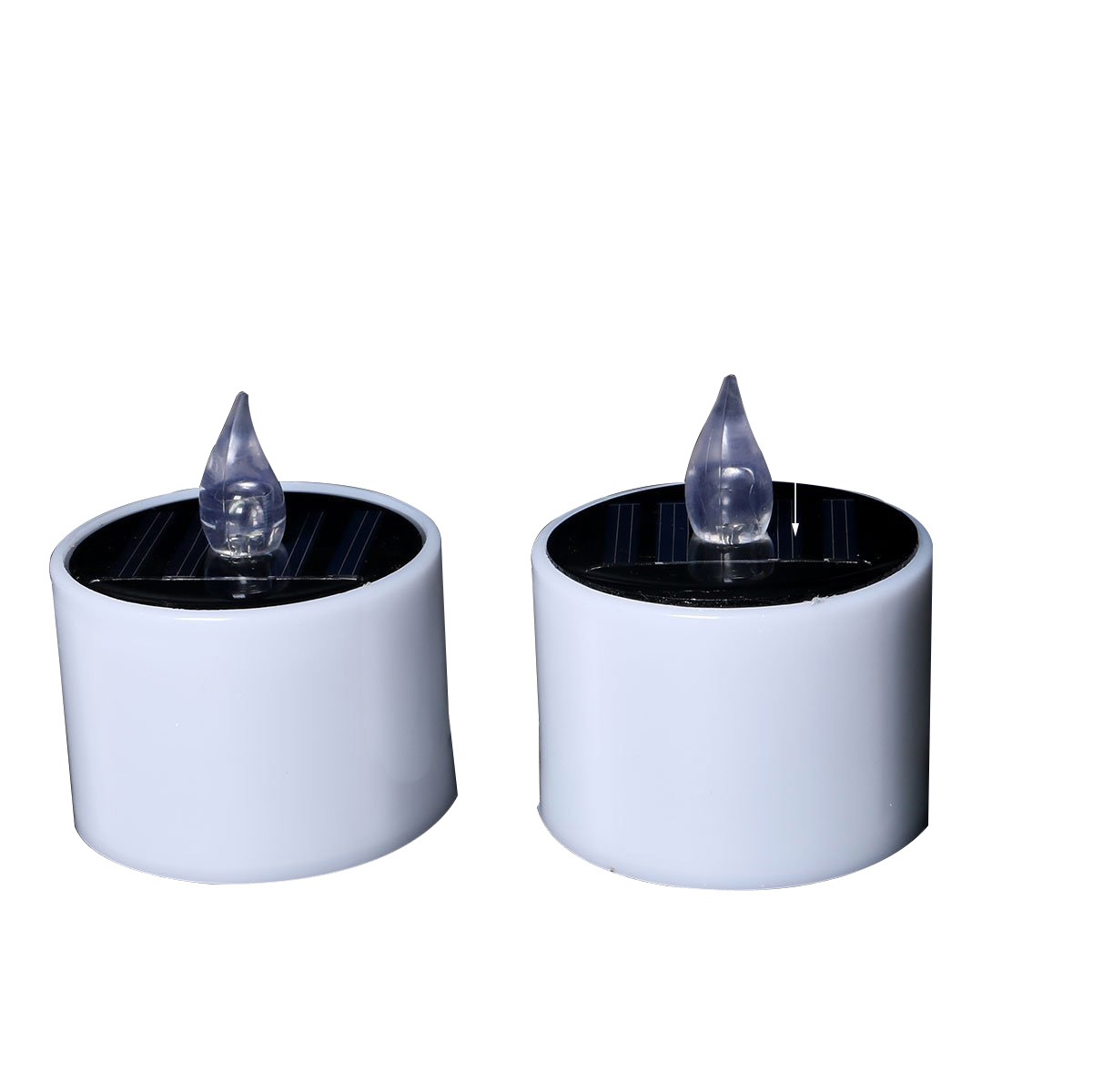 跨境直供LED太阳能蜡烛灯茶蜡无烟小夜灯节能智能感光闪可定制