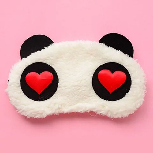 Korean version of cute panda eye mask, plush blackout sleep eye mask, cartoon street stall night market wholesale selling cute device