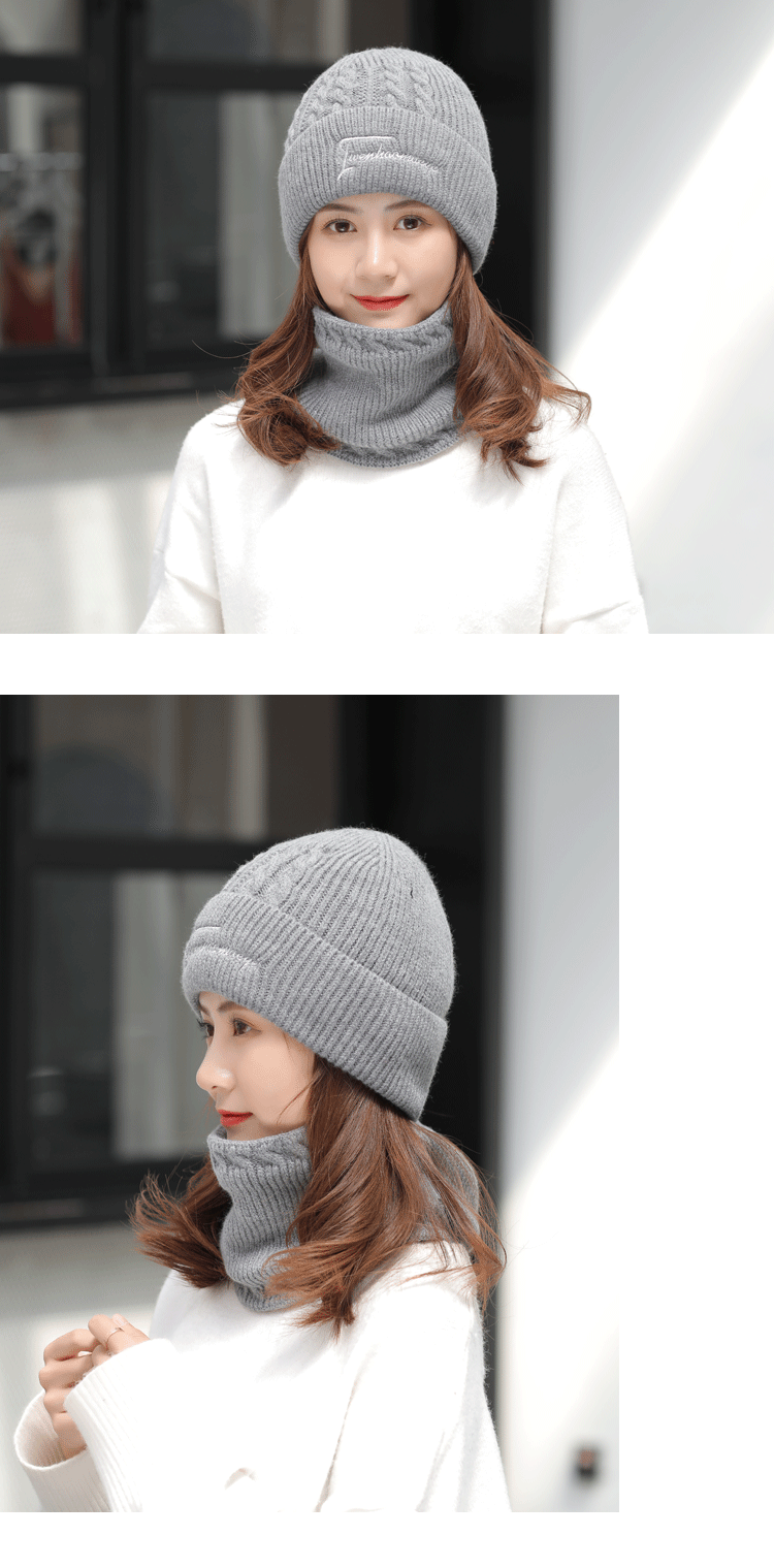 Cappello da donna in maglia di lana, alla moda, con fodera in pile, caldo, autunno inverno, all'ingrosso_voghion.com