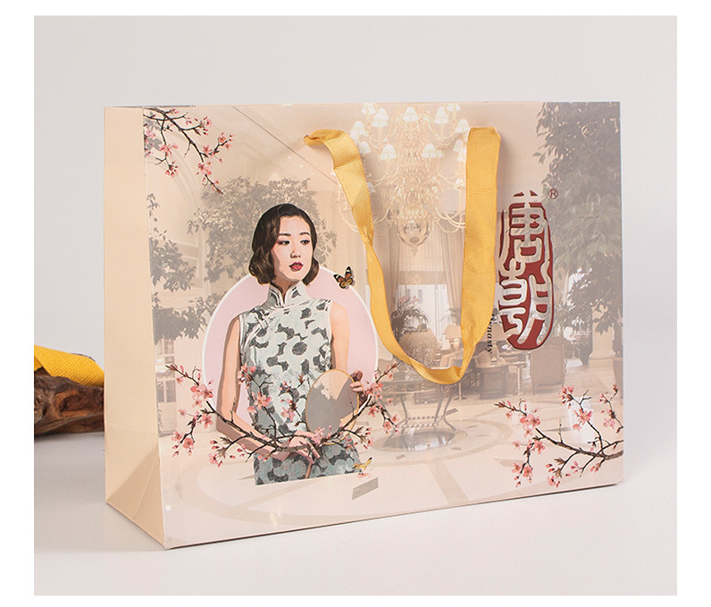 批发定做个性创意彩色印刷加厚白卡纸礼品袋子手提定制可印logo