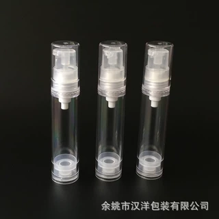 真空瓶 10ml乳液瓶AS小样瓶透明试用装瓶 化妆品瓶螺口按压面霜瓶