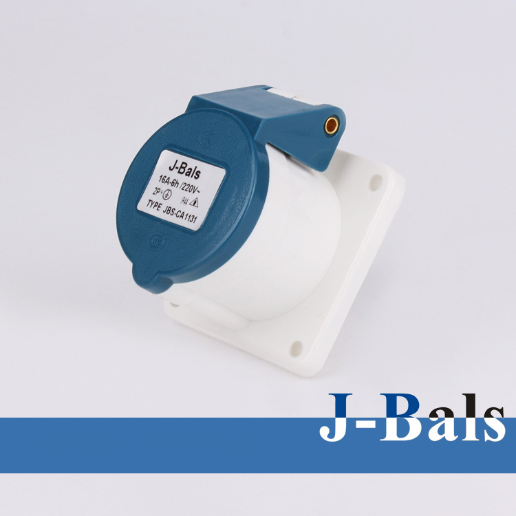 220V三孔暗装工业插座 16A防水直插座 单相三线CA1131N 金霸士