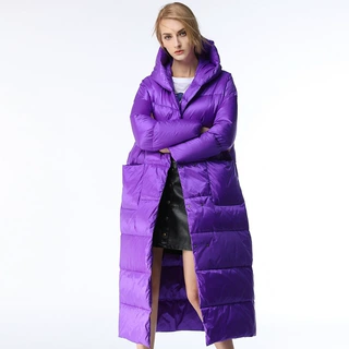 跨境专供超长款羽绒服外套女到脚踝网红2019冬季新款轻薄时尚过膝