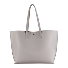 极简手提包极简主义设计 贴牌双面十字纹PU包  防水皮膜定制