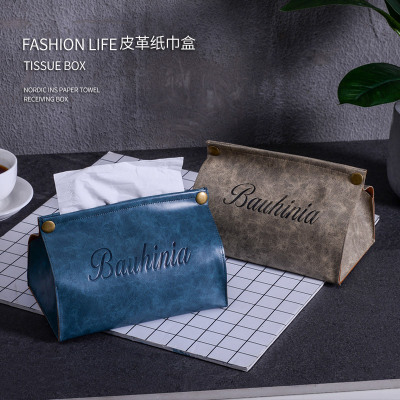 new pattern ins Northern Europe Leatherwear Tissue box Tissue box a living room household originality Towel sets tea table Fabric art Tissue paper bags