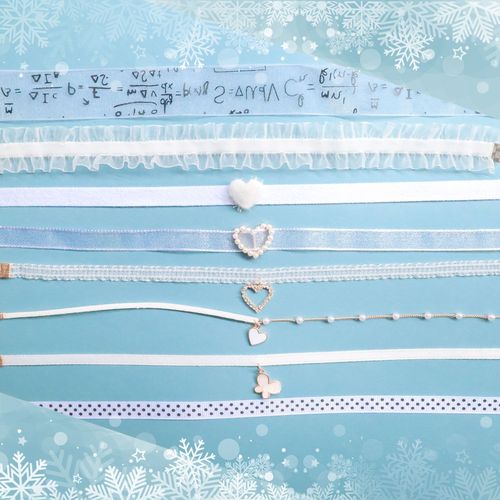 Christmas style jewelry Frozen White Love Pendant Neck Strap Choker Choker Clavicle Chain Necklace Women