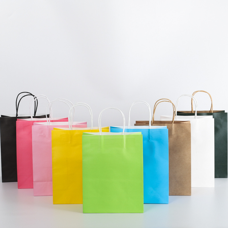 厂家食品牛皮纸袋定做logo彩色服装手提纸袋宣传广告礼品袋定制