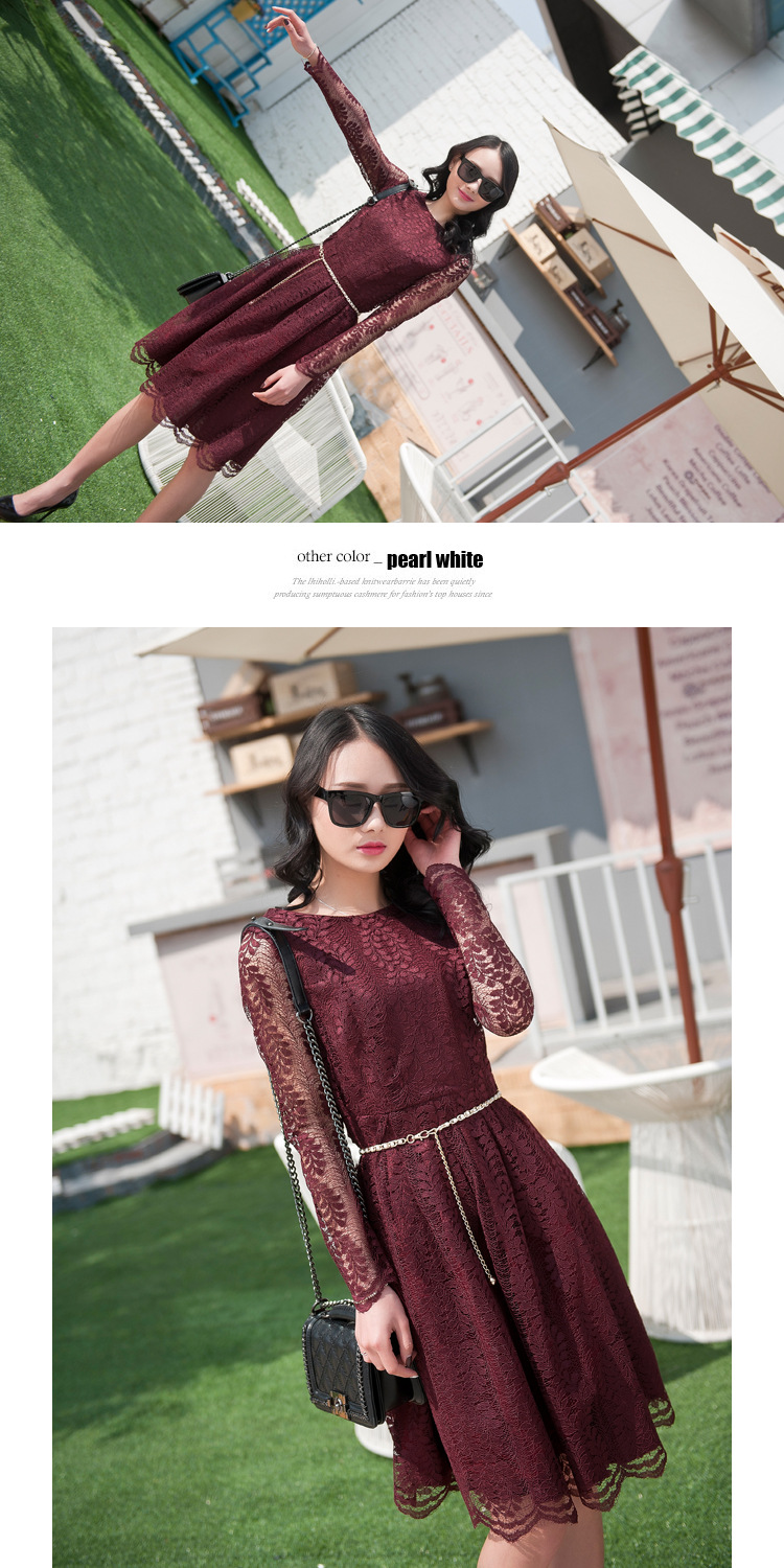 Damen-Frühlings- und Sommerkleid, verzierter Perlengürtel, vielseitiger Metallhaken, dünne Taillenkette, Geschenk_voghion.com