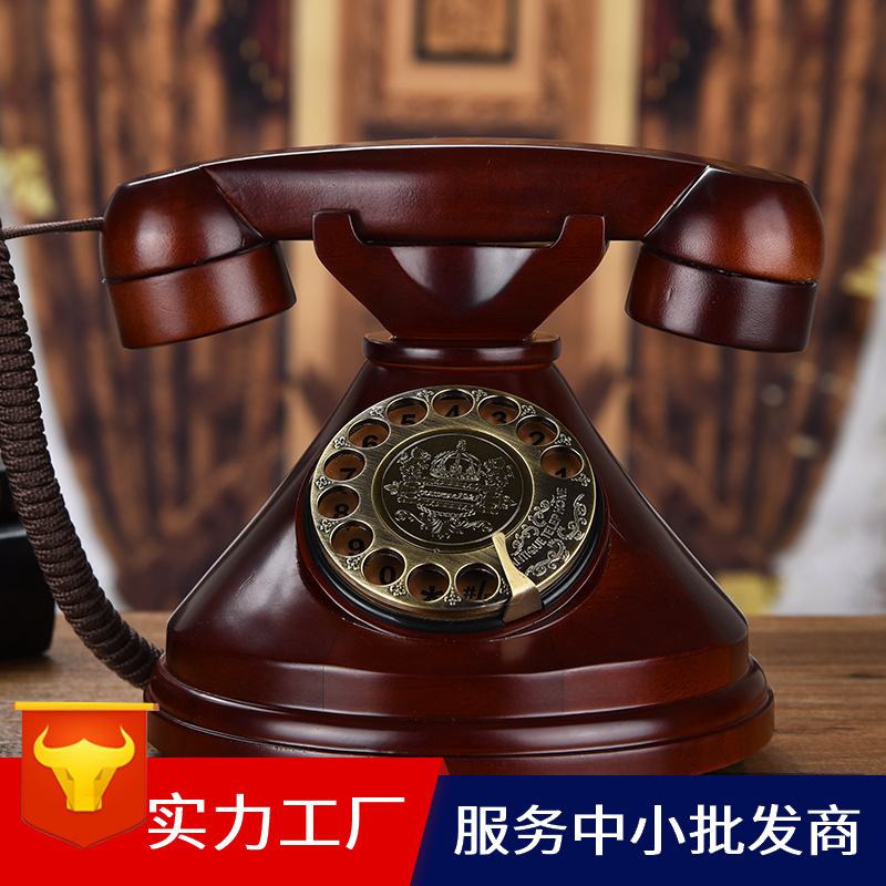 Muyuzhen Solid Wood Retro Telephone, Republic of China Era, Chinese Antique Style Gift Box Packaging