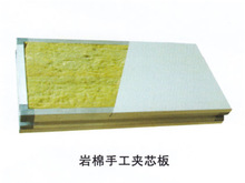 生产厂家优惠批发墙面屋面岩棉夹芯板供应，玻璃丝绵彩钢夹芯板