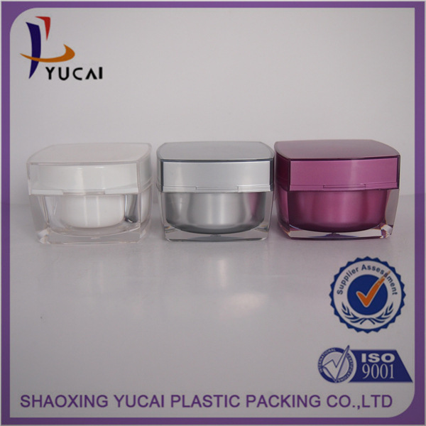 厂家直销15 30 50g四方形膏霜瓶 分装化妆品包材 塑料瓶亚克力瓶