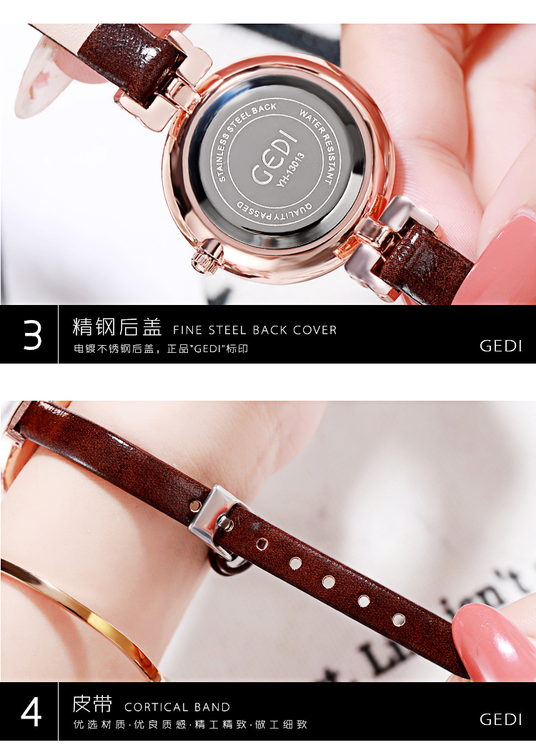 Korean  simple student dial thin belt ladies watchpicture2