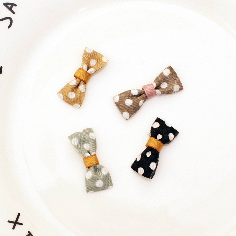 棉带波点小领结