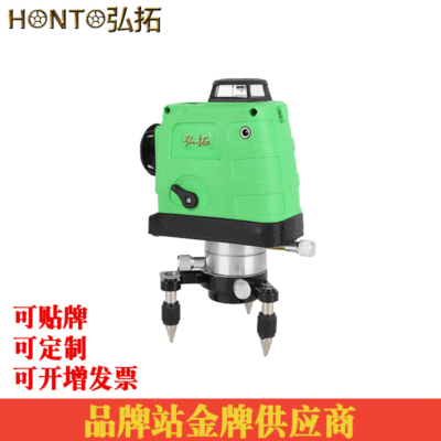 弘拓12线3D贴墙水平仪自动打线贴墙德国LD蓝光高精度红外线投线仪|ru