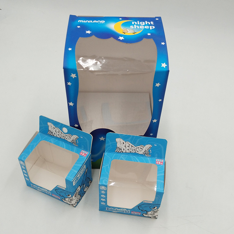 化妆工具包装彩盒 玩具用品透明开窗化妆品彩盒厂家