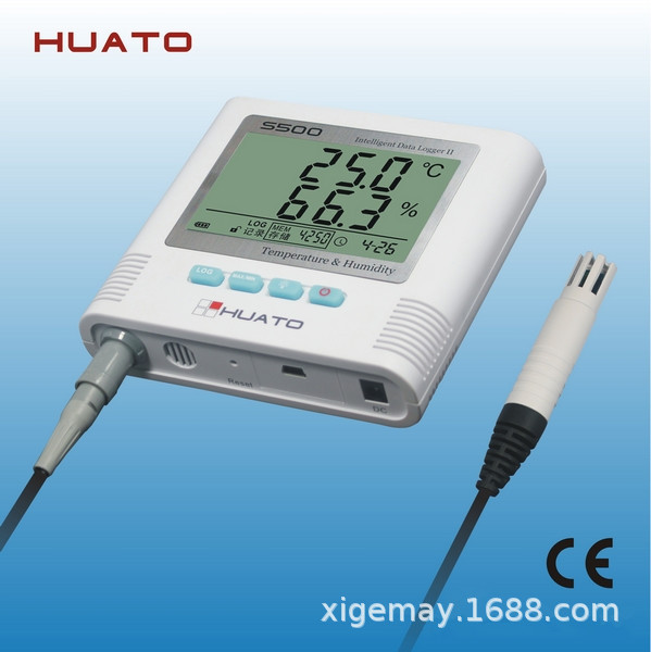 冷库冰箱实验室GSP用温湿度记录S500-EX带外置探头 HUATO温湿度表
