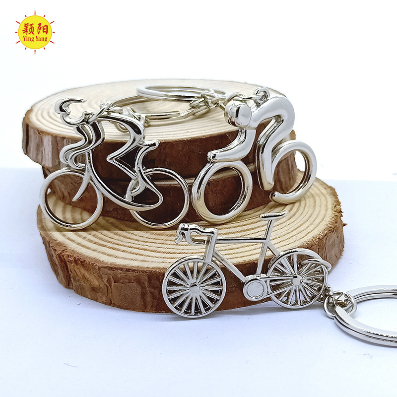 Factory direct dynamic pedal bicycle key chain mountain bike key chain pendant promotional gifts customization