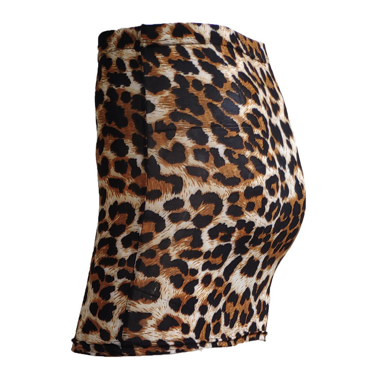 Women's Short Leopard Print Skirt Printed Leopard Print Skirt_mkmklike.com