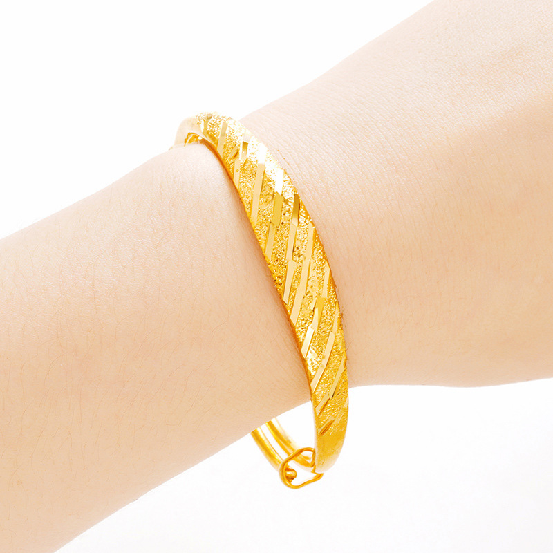 Pulsera de Push-Pull estrellado gruesa de oro de Vietnam Pulsera de lluvia de meteoros de arena de terciopelo plateada 999 pulsera de dragón y Fénix de oro puro