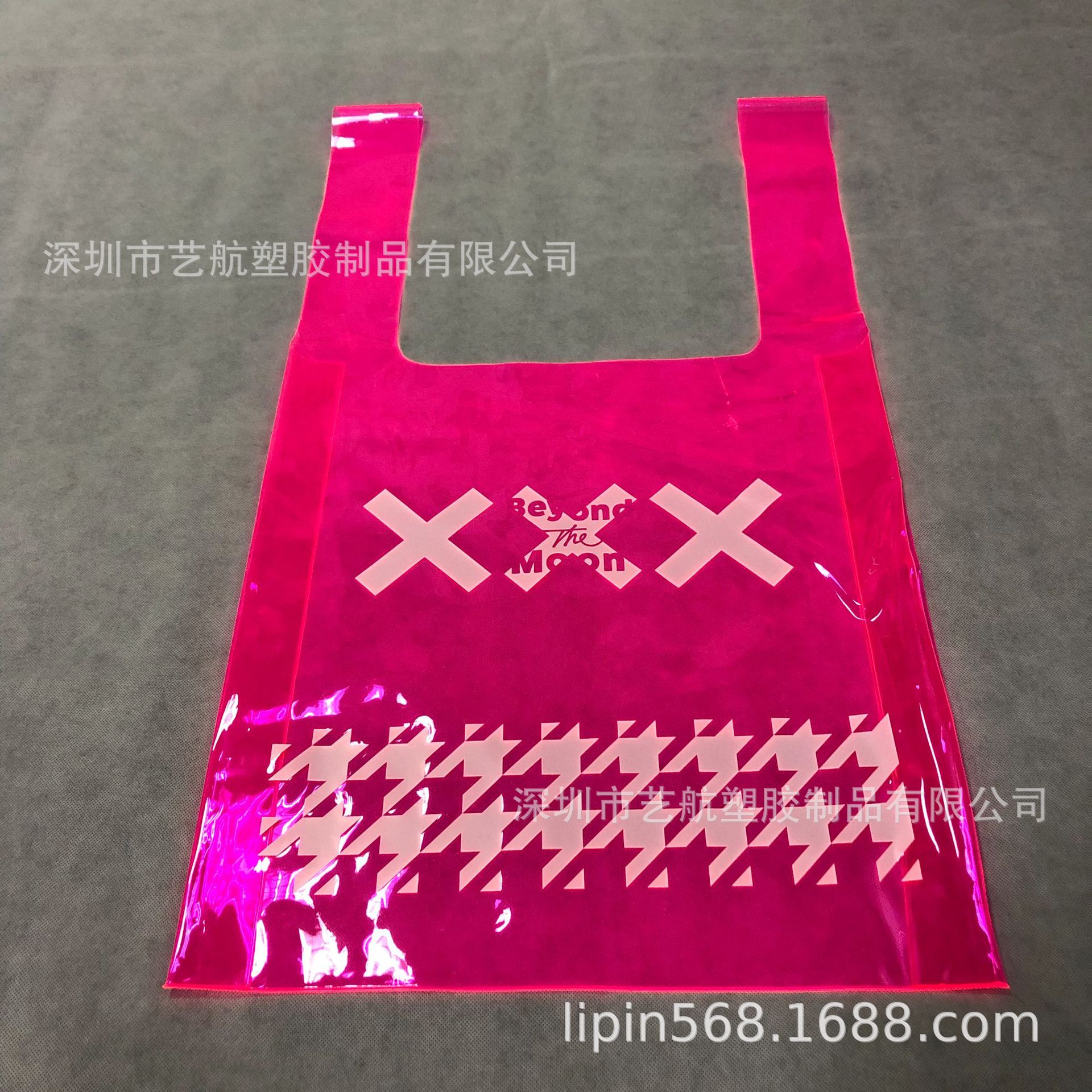 厂家供应环保PVC背心袋大容量购物袋礼品包装PVC胶袋出口日本