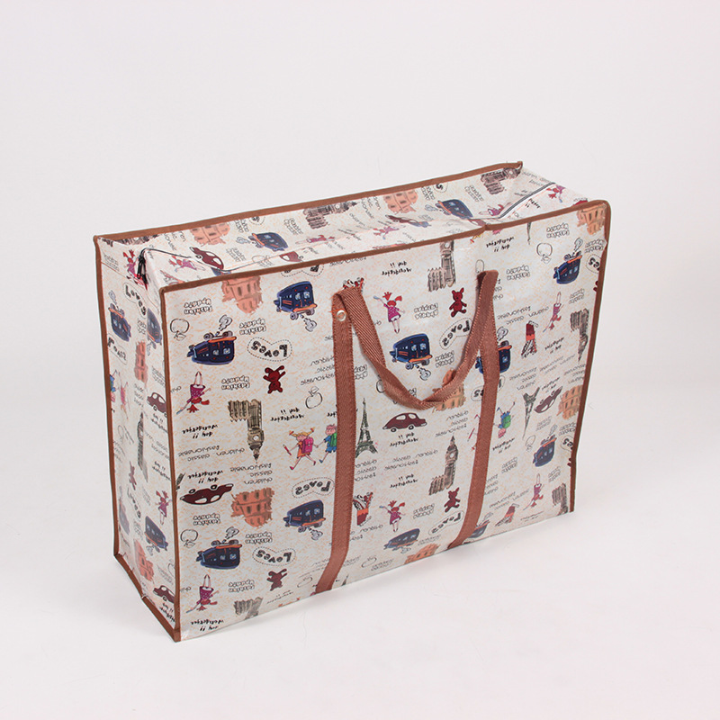 175g编织袋手提袋塑料编织袋彩印袋子手提搬家行李带定制