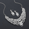 Accessory, earrings, necklace, chain, set, wedding dress, European style, simple and elegant design, wholesale
