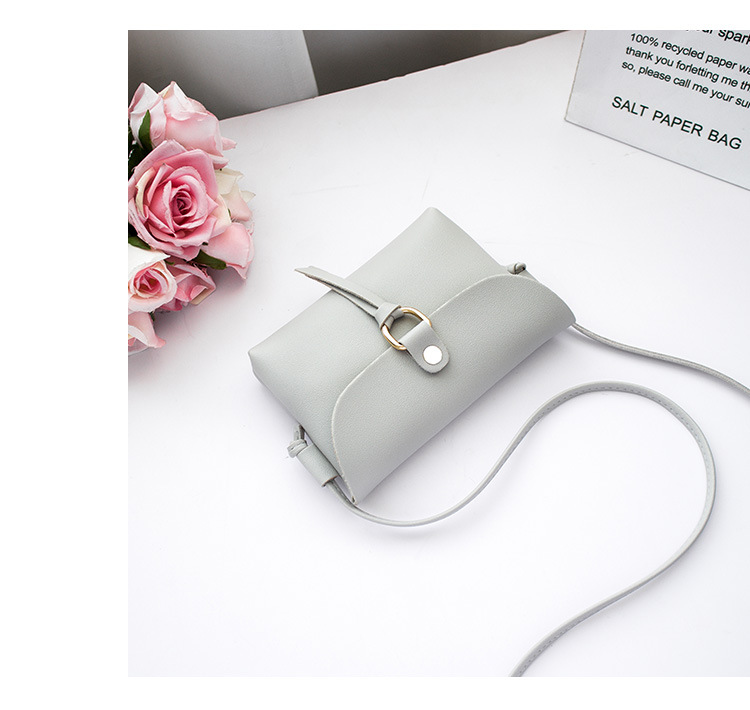 Basic Style Square Shape Small Size Women's Small Pu Leather Solid Color Basic Square Flip Cover Shoulder Bag Crossbody Bag