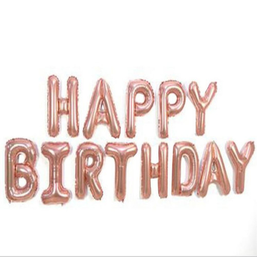 Rose Gold Happy Birthday Balloon Package with Number Confetti Latex Balloons Wholesale