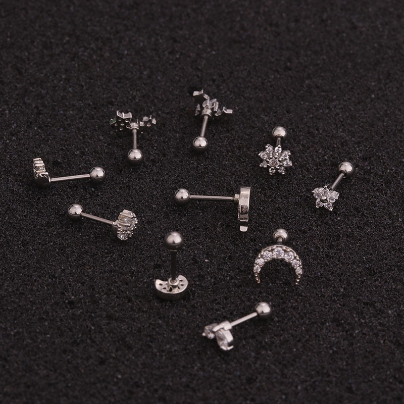 Ear Cartilage Rings & Studs Flower Copper display picture 4