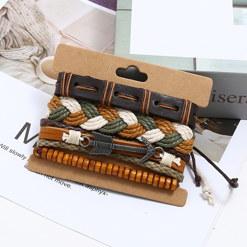 Vintage woven leather bracelet