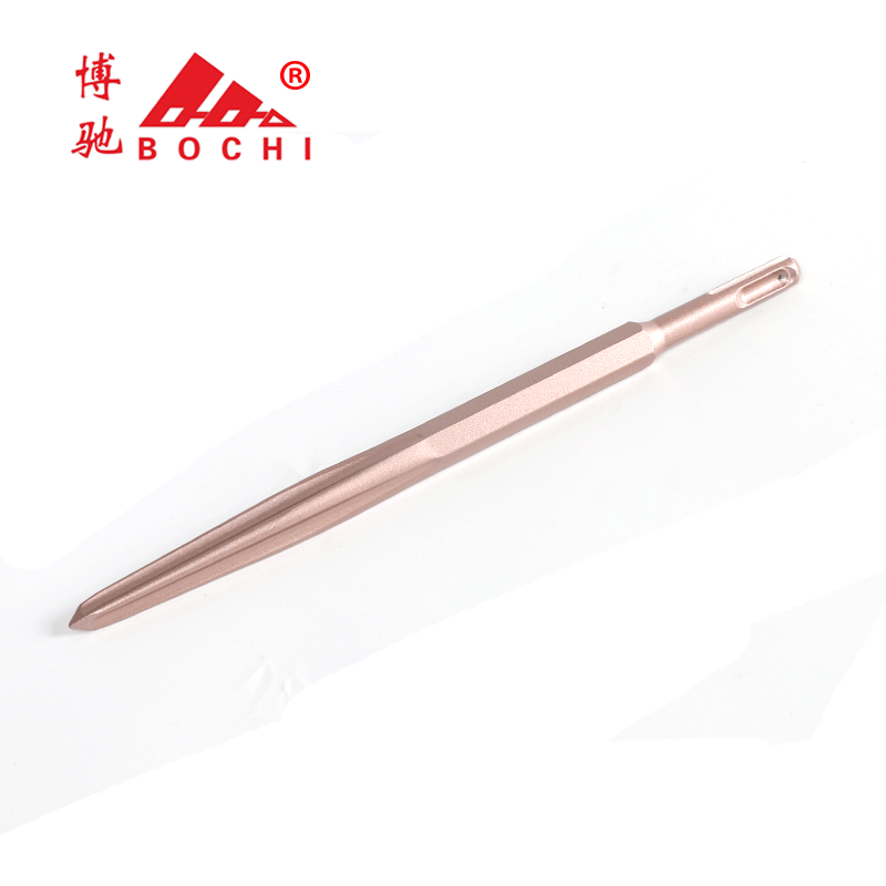 喷漆圆柄电镐凿子尖扁混凝土墙壁打孔钻冲击钻头喷漆六角方柄电锤