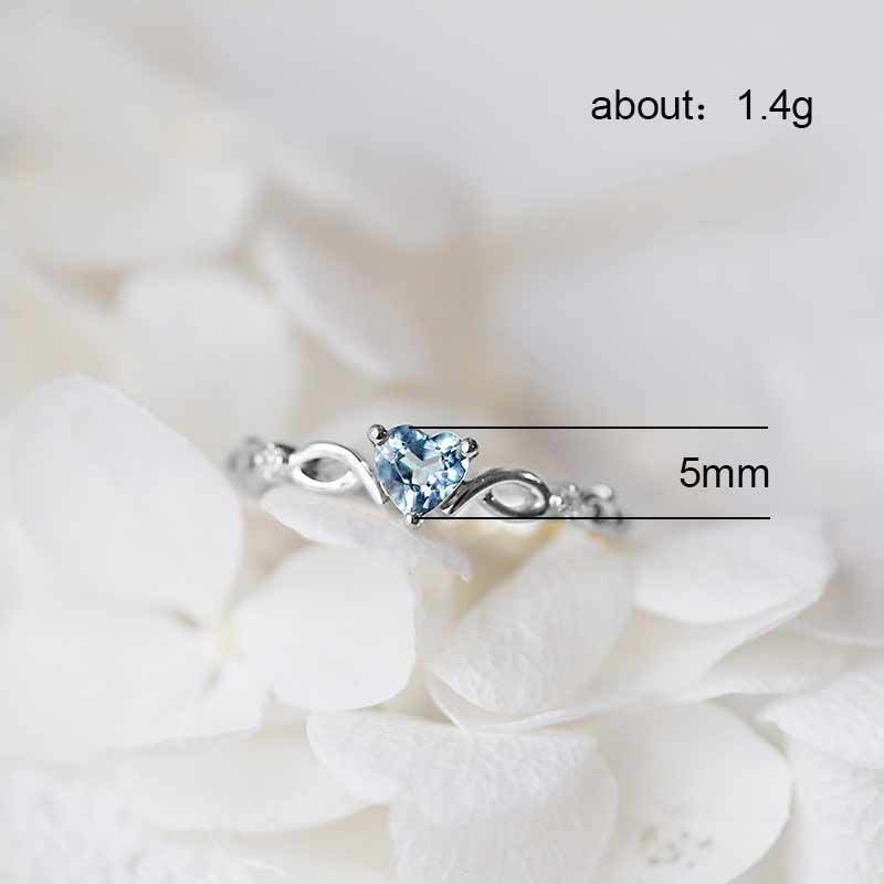 fashion peach heart copper ring love-shaped zircon ring fashion jewelry