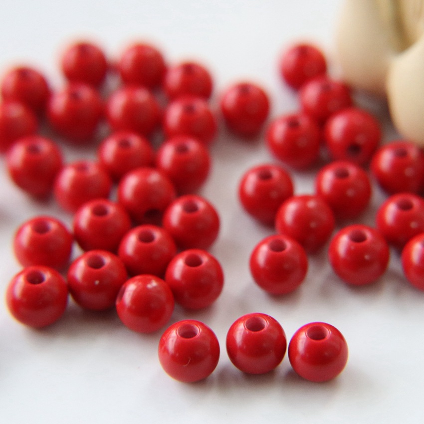 Round beads, accessories, accessory, cinnabar