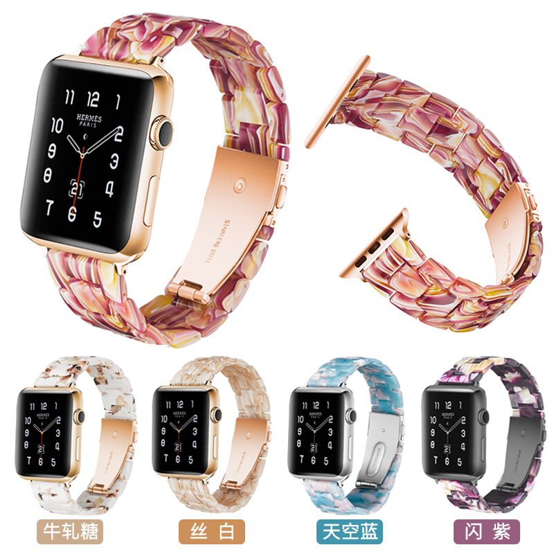 2019 new pattern Watch strap resin personality leisure time Watch Band support customized Apply to Apple iwatch Watch strap