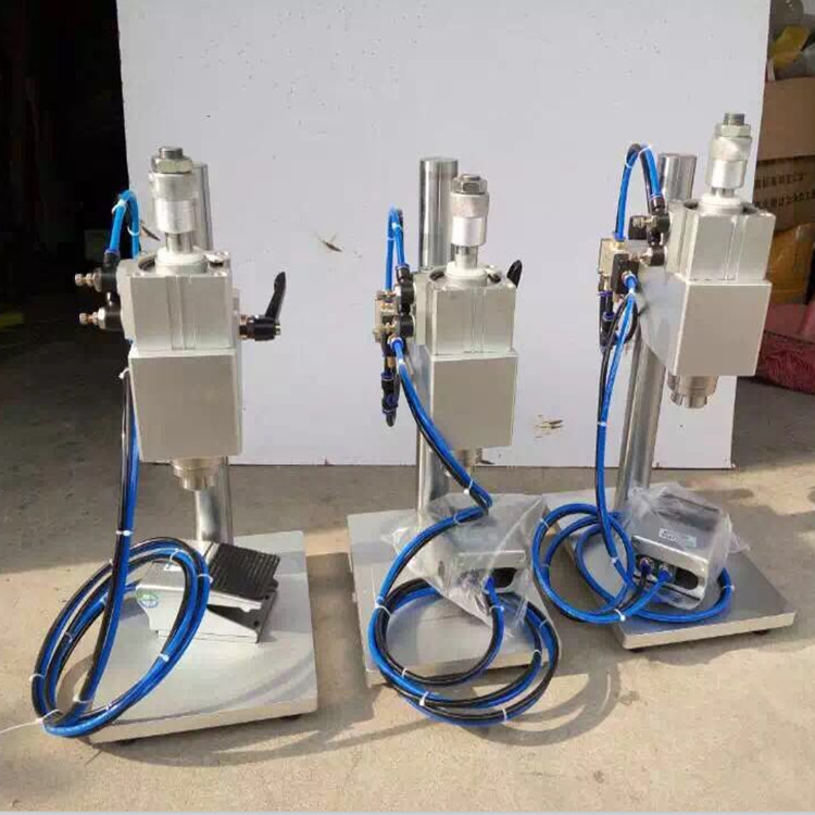 安培瓶玻璃瓶产品扎口机 口服液瓶锁口机 西林瓶 药瓶气动封口机