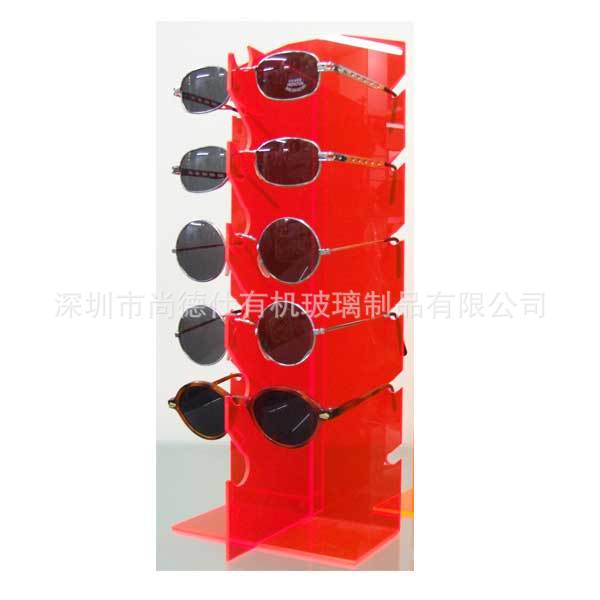 亞克力眼鏡架惠州廠家定制 高檔彩色有機玻璃太陽鏡展示台