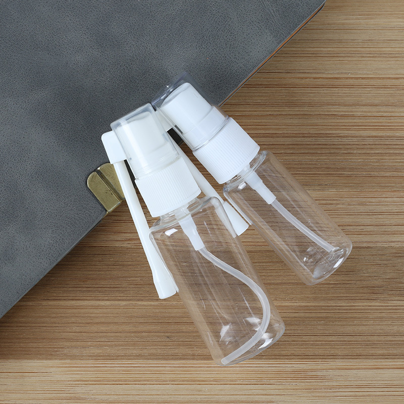 10/20/30ml botella de spray transparente de Nariz de elefante botella de spray para mascotas engrosada boquilla giratoria de 360 grados