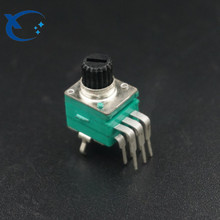 RK097G 097型双联塑料轴弯脚碳膜旋转带支架汽车功放音响电位器