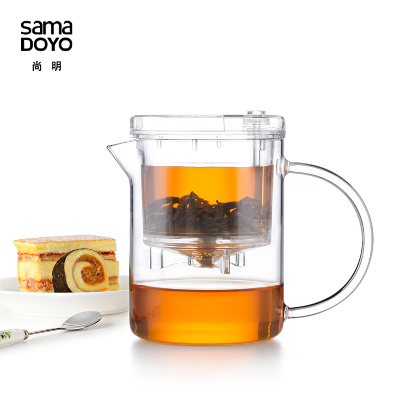 尚明E21/EC21 分體式飄逸杯 350ml耐熱玻璃茶杯 過濾泡茶杯批發