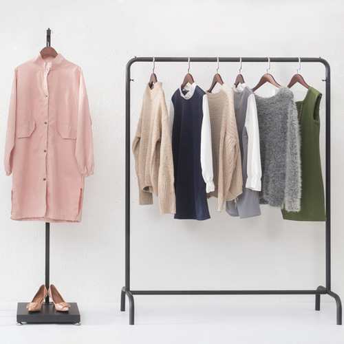 Ironware clothing store display rack floor standing hanger women's children's clothing store clothing display rack shopping mall special sale rack hat rack