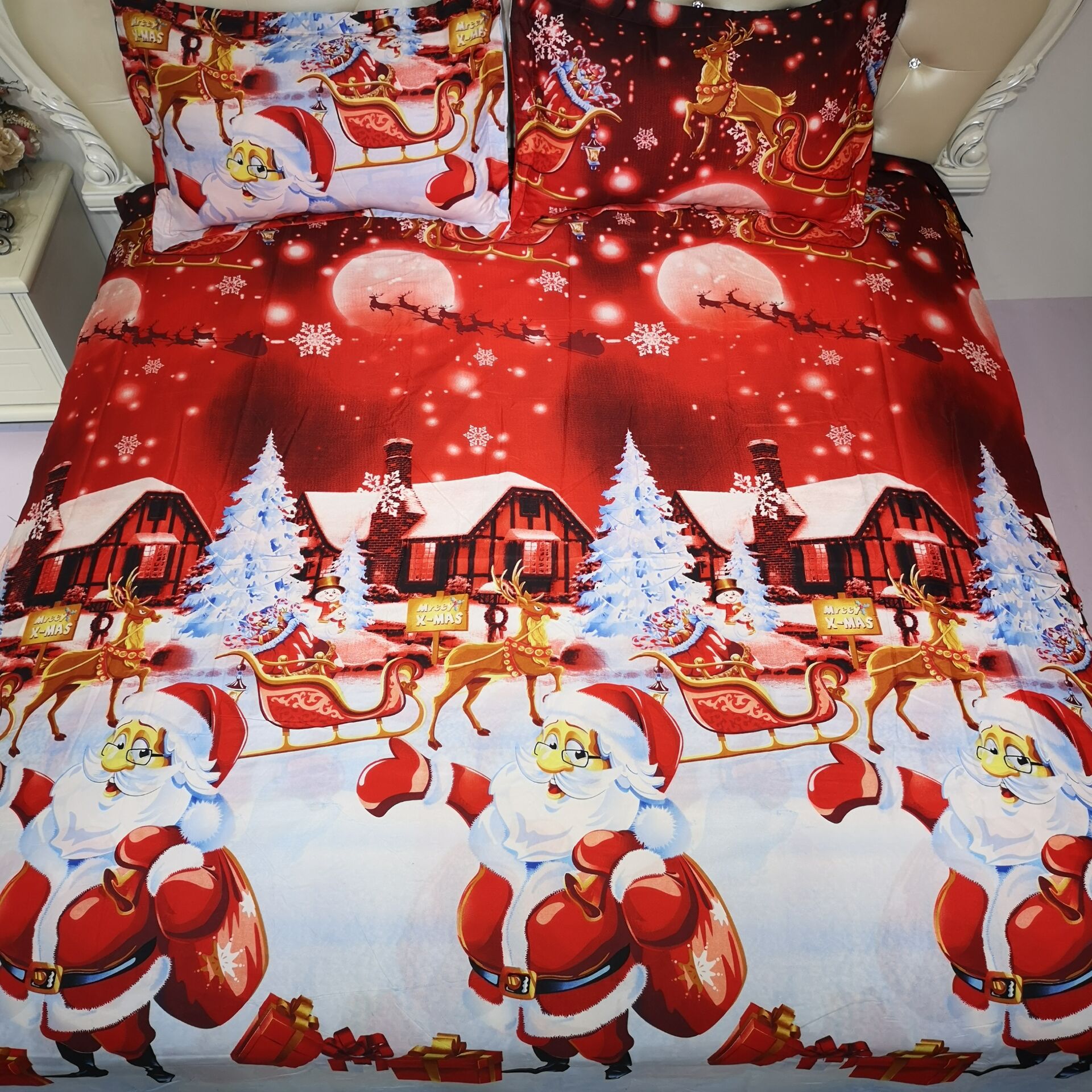 Home Textile Christmas Holiday Atmosphere Is Set Of Three Sets Of Four Sets Of Home Textiles display picture 12