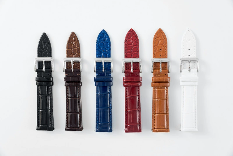 Фабрика оптовой кожаный ремешок для часов двухсторонний бамбук двухсторонний первый слой крокодиловой кожи ремешок для часов быстросъемный кожаный ремешок для часов