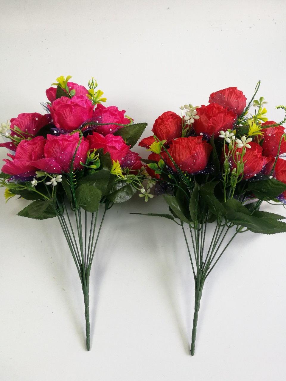12 cabeza de flores de flores de flores Qingming fábrica directa decoración de flores artificiales