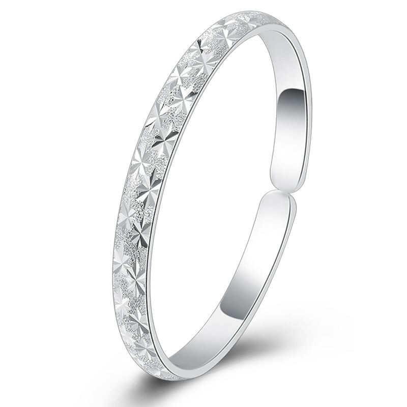 999 Silver bracelet Gypsophila Opening Royal Smooth Bracelet Jewelry Valentine's Day Mother's Day Thanksgiving Boxing