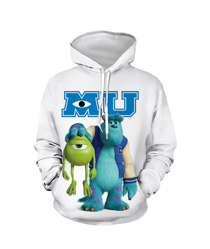 New American cartoon monster University Series 3D sweater cosplay anime peripheral 3D printed hoodie