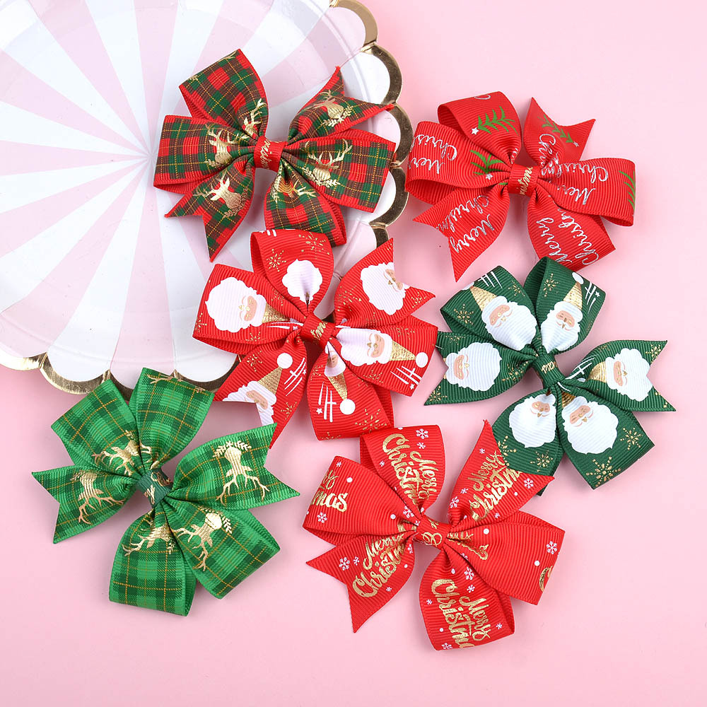 Fashion Colorful Multi-color Christmas Children's Hairpins Set display picture 3