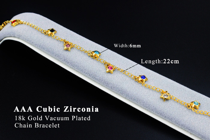 Fashion Geometric Stainless Steel Inlay Zircon Womenu0027S Anklet 1 Piece