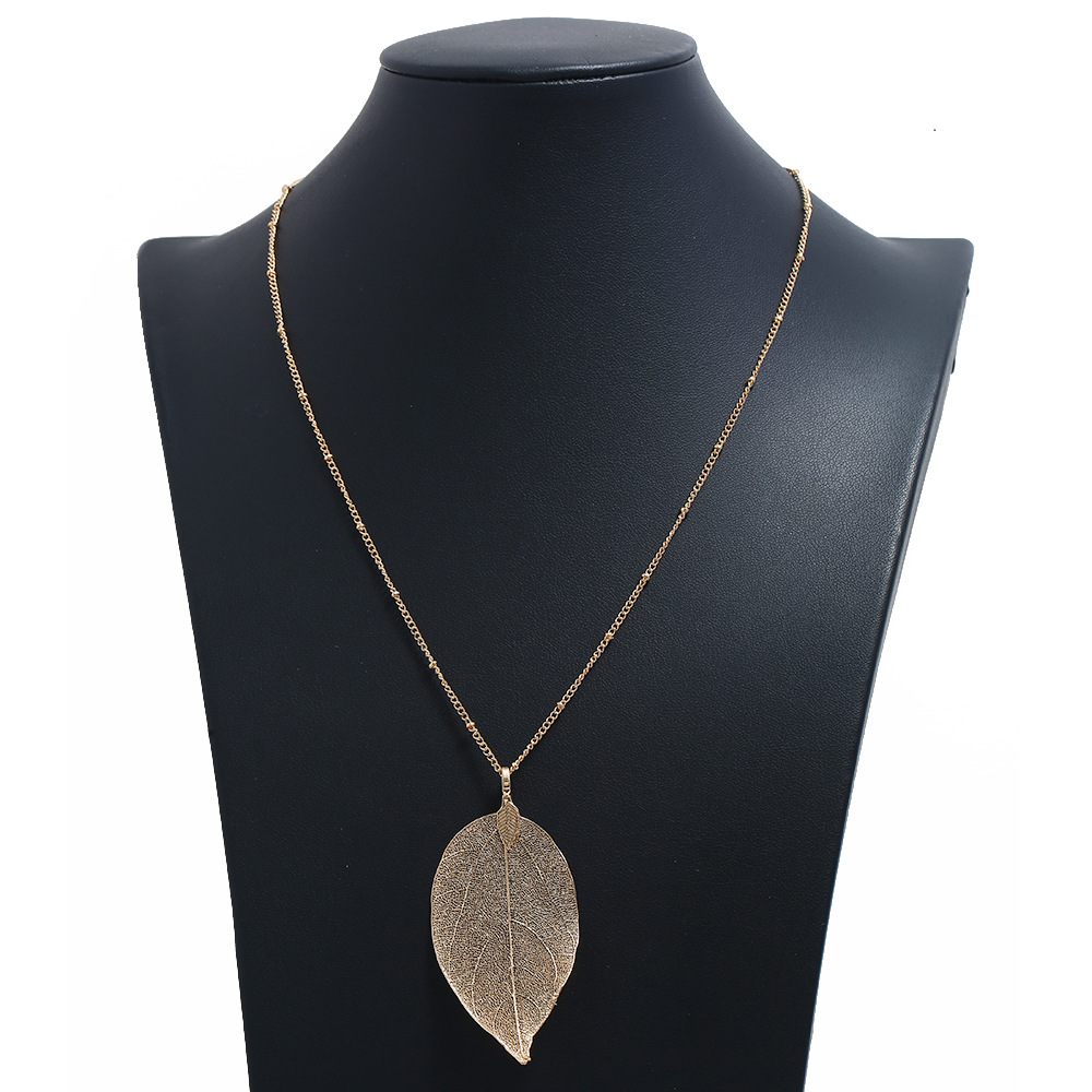 fashion metal geometric Y-shaped pendant long necklace