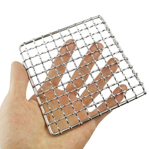 Cross-border new stainless steel camping pot rack outdoor barbecue mesh portable field firewood rack camping stove accessories